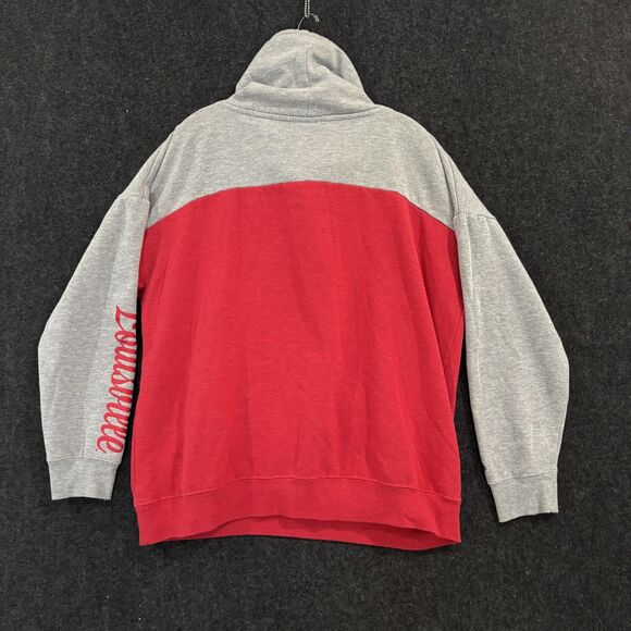 Louisville Cardinals Pullover Women's XXL Red Gray Cowl Neck Graphic Long Sleeve - Picture 3 of 7
